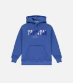Trapstar Tracksuit Australia – Blue/White Chenille Decoded Tracksuit with textured patch detail