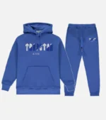 Trapstar Tracksuit Australia – Chenille Decoded Tracksuit in Blue/White with chenille patch detailing