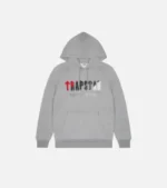 Trapstar Tracksuit Australia – Grey/Red Chenille Decoded Tracksuit with raised patch detail