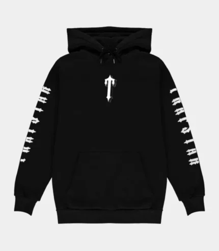 Trapstar Dave Hoodie in Black, relaxed fit streetwear hoodie