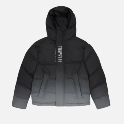 Trapstar Jacket Australia – Decoded 2.0 Hooded Puffer Jacket in Black with detachable hood