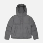 Trapstar Jacket Australia – Decoded Hooded Quilted Jacket in Gray with quilted detailing