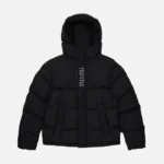Trapstar Jacket Australia – Black Decoded Quilted Jacket With Hood, quilted build