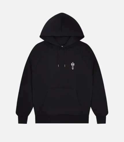 Trapstar Foundation Hoodie in Black, relaxed fit streetwear hoodie