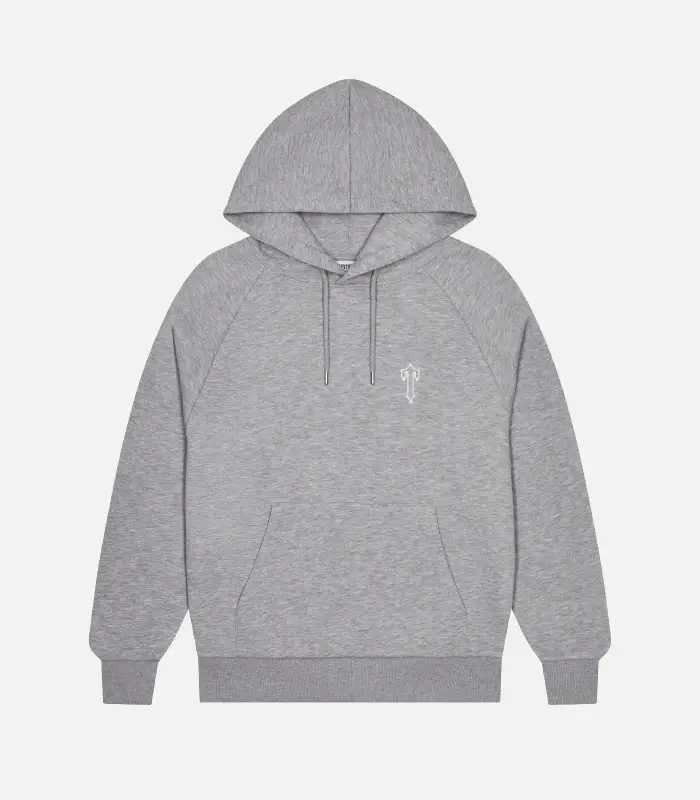 Trapstar-Foundation-Hoodie-Grey Trapstar Foundation Hoodie in Grey, relaxed fit streetwear hoodie