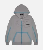Trapstar Hyperdrive Hoodie in Grey, relaxed fit streetwear hoodie