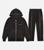 Trapstar Tracksuit Australia – Hyperdrive Tracksuit in Black Washed with distinct detailing