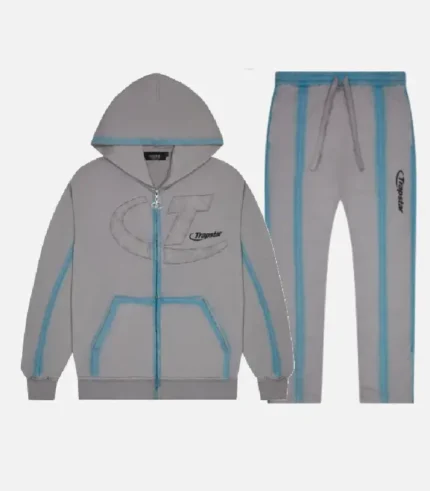 Trapstar Tracksuit Australia – Hyperdrive Tracksuit in Gray with distinct detailing