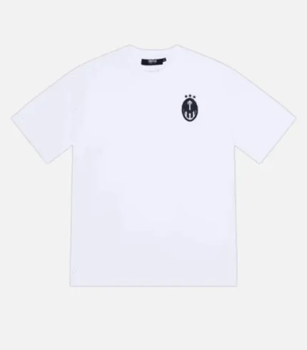 Trapstar T-shirt Australia – Irongate Insignia T-Shirt in White/Blue with signature graphic