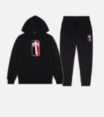 Trapstar Tracksuit Australia – League Chenille Tracksuit in Black with raised chenille detail