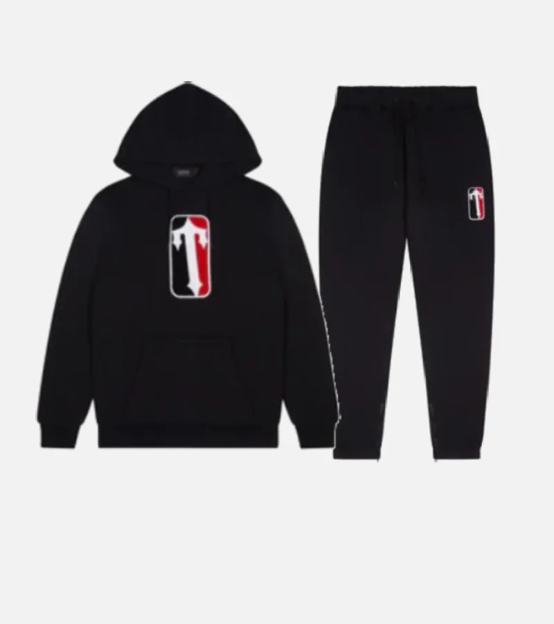 Trapstar-League-Chenille-Tracksuit-Black Trapstar Tracksuit Australia – League Chenille Tracksuit in Black with raised chenille detail