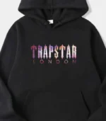 Trapstar London Galaxy Hoodie in Black, relaxed fit with bold graphic print