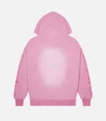 Trapstar Script Spray Hoodie in Pink, relaxed fit streetwear hoodie with spray script print