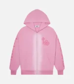 Trapstar Script Spray Hoodie in Blue, relaxed fit with graffiti-style print