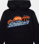 Trapstar Shooters Chenille Hoodie in Black, relaxed fit with raised chenille patch