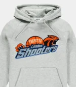 Trapstar Shooters Chenille Hoodie in Gray, relaxed fit with textured chenille patch