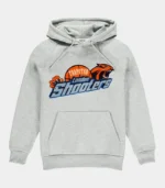 Trapstar Shooters Chenille Hoodie in Gray, relaxed fit streetwear hoodie with chenille patch detailing