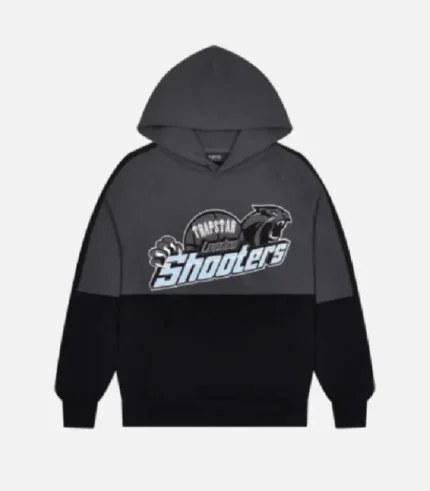 Trapstar Tracksuit Australia – Shooters Tracksuit in Black/Blue, coordinated streetwear set