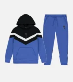 Trapstar Tracksuit Australia – V-Stripe Tracksuit in Blue with signature stripe detailing