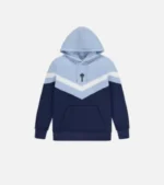 Trapstar Tracksuit Australia – Navy Blue V-Stripe Tracksuit, signature stripe detail
