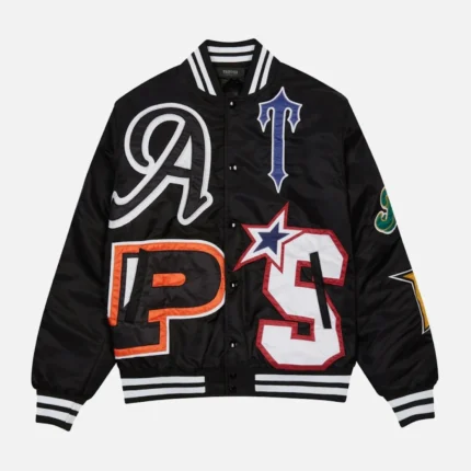 Trapstar Jacket Australia – Wildcard Stadium Varsity Jacket with signature detailing