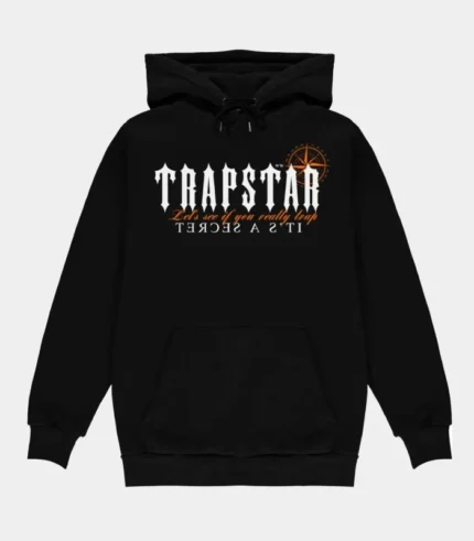 Trapstar X Central C Hoodie in Black, relaxed fit streetwear hoodie with Central C branding